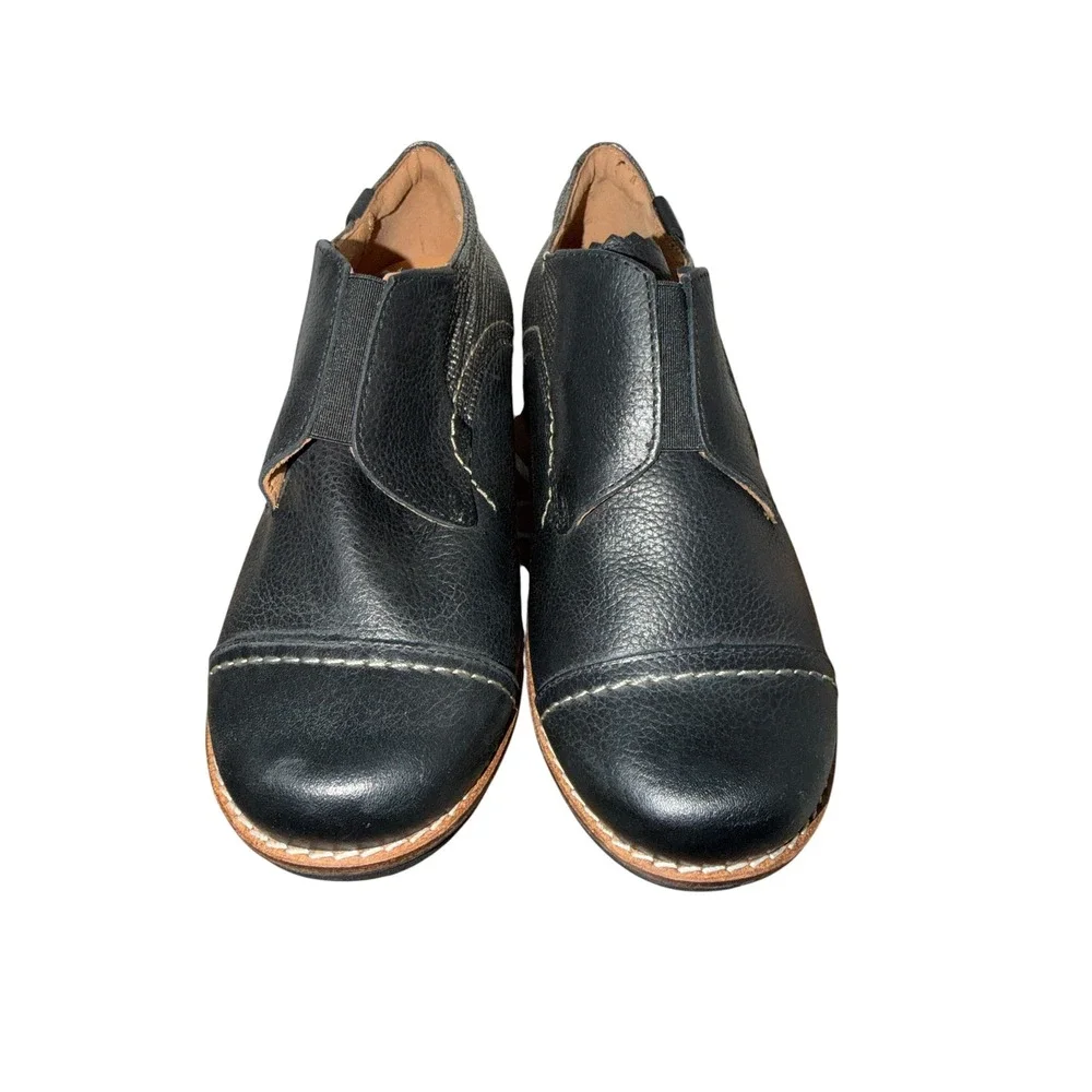 Wanda Panda Leather Shoes 36 Black Metallic Slip On Oxford Made in Spain